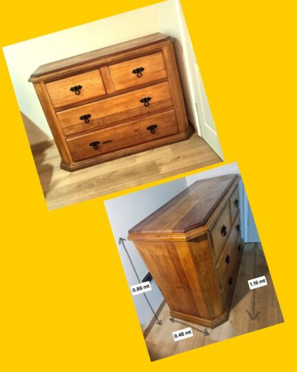 Cómoda de madera de roble