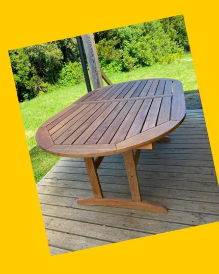 Mesa de comedor de madera extensible