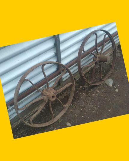 Par de ruedas metálicas diseño trébol