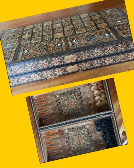 Set de juego backgammon con caja decorativa