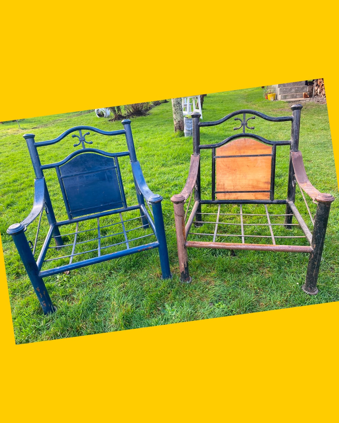 2 sillones de fierro