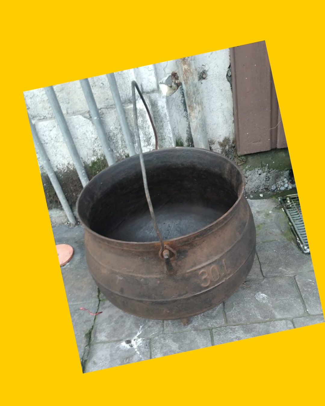 Caldero de hierro fundido 30L