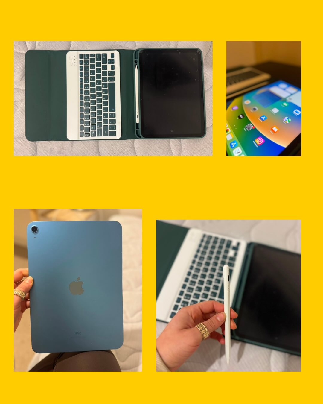 iPad 10 generación 64 GB azul celeste con teclado y lápiz