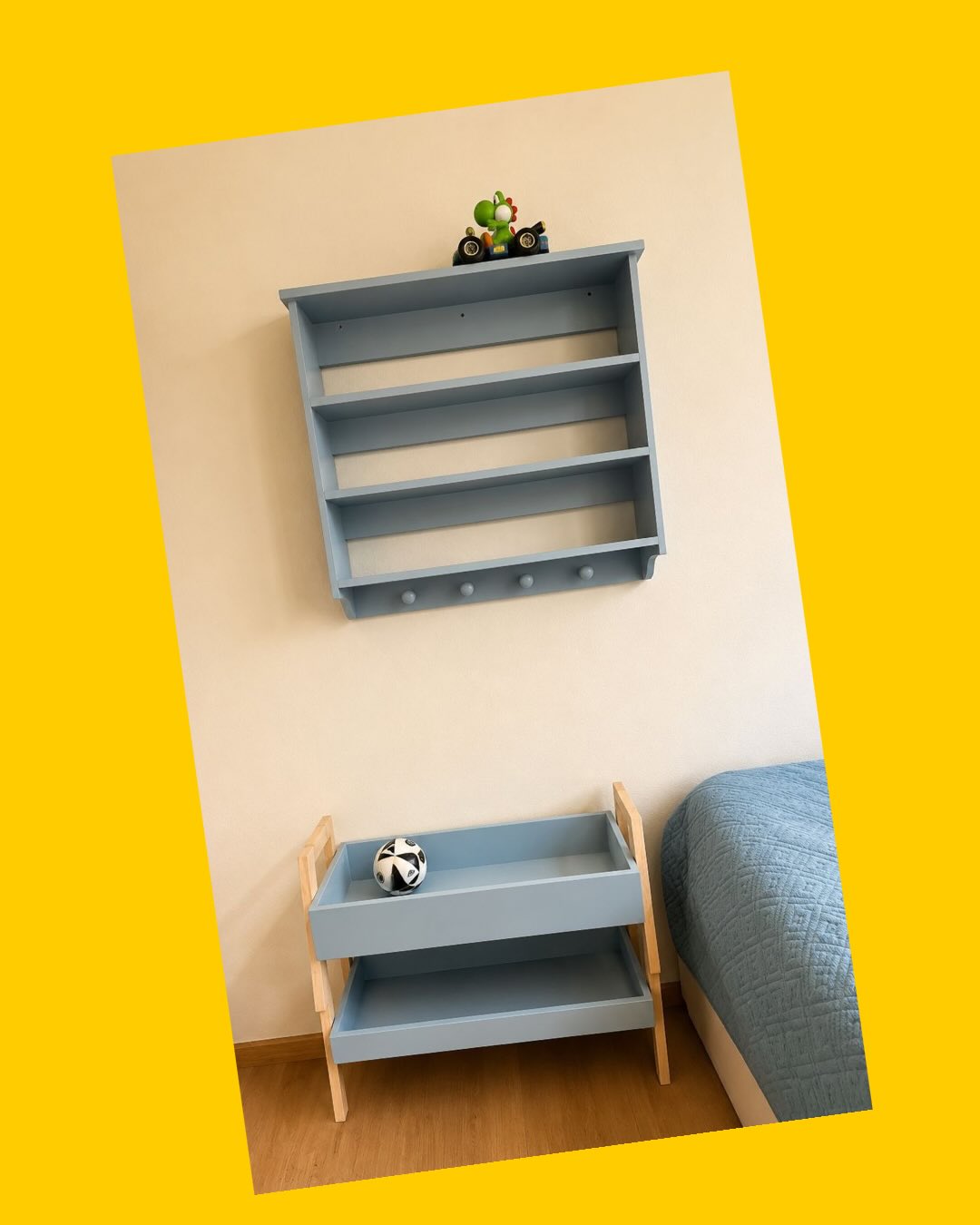 Pack de Repisa y mueble de madera