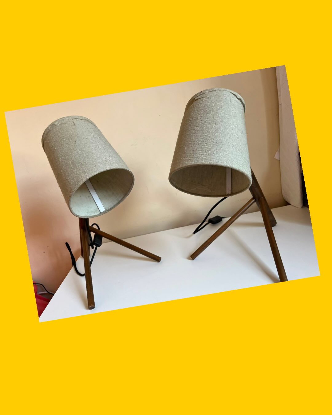 Par de lámparas de mesa estilo nórdico