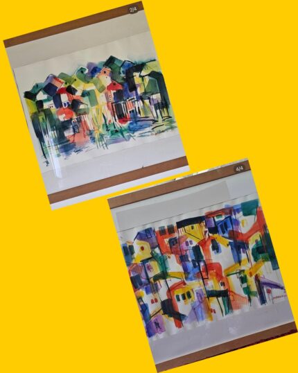 2 Cuadros acuarela del pintor Ruben Schneider