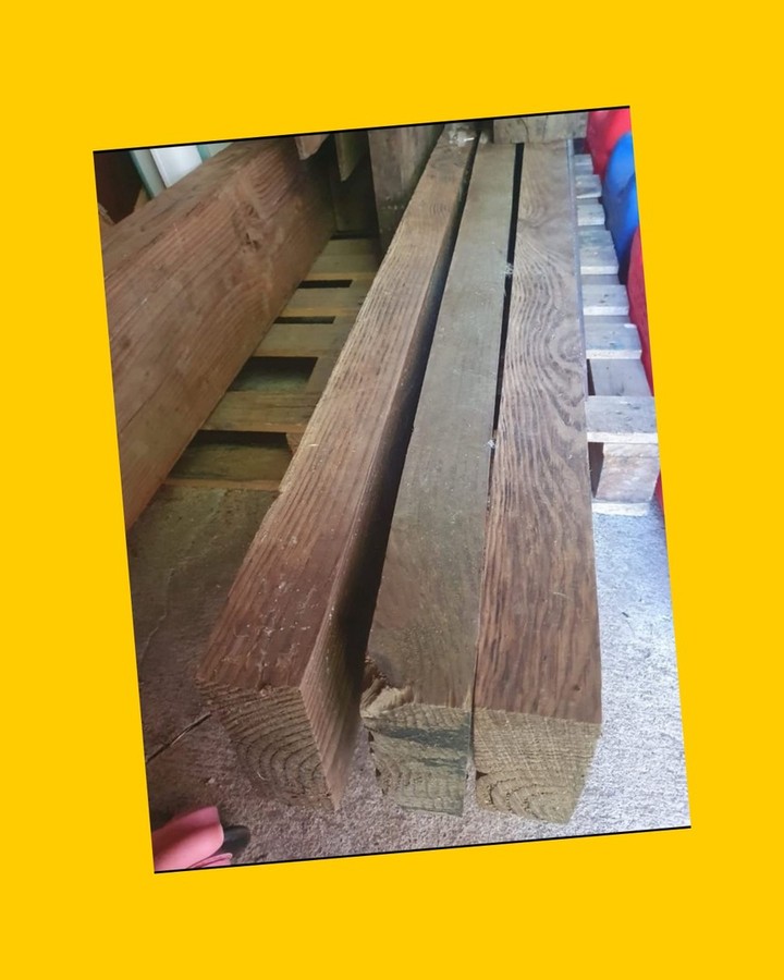 3 piezas de Pino Oregón seco cepillado de 3x8 x 5.00mm