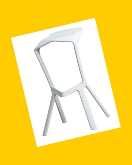 6 sillas taburete bar apilable blanco
