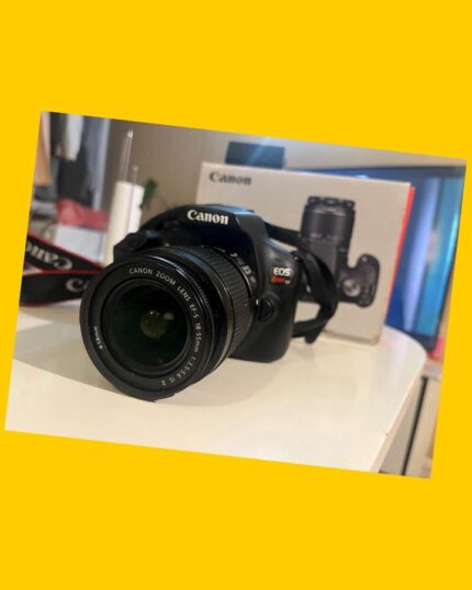 Camara Canon EOS Rebel T7 con lente EF-S 18-55 mm