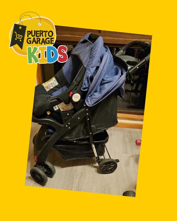 Coche con huevito, bolso maternal y saco de dormir Cosco