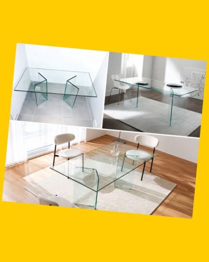 Mesa de comedor de vidrio