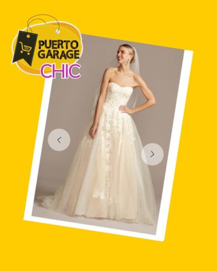 Vestido de novia con velo David's Bridal