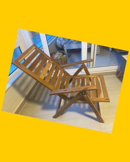 2 sillas reclinables para terraza, plegables IKEA