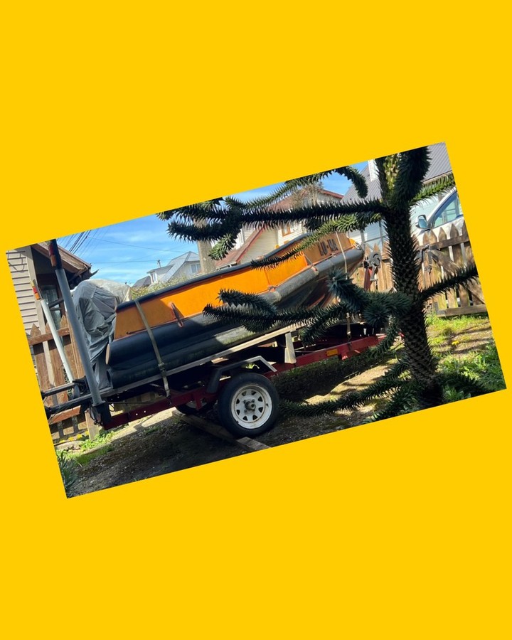 Bote LU-MA con motor + carro de arrastre Bluebay