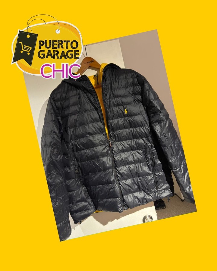 Chaqueta reversible (negro y amarillo por dentro), repelente al agua Polo Ralph Lauren