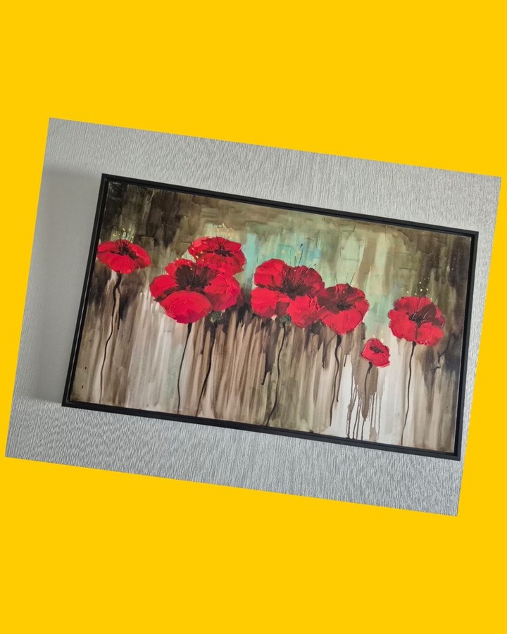 Cuadro Ripley Home Red Flores