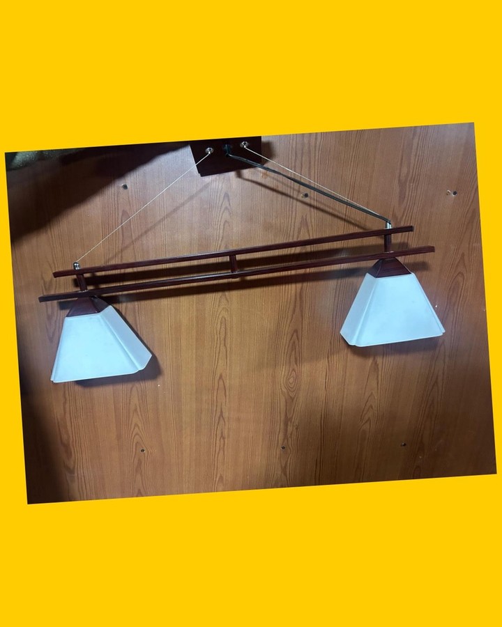 Lámpara colgante de dos luces