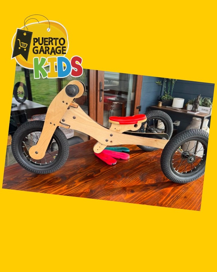 Triciclo/Bicicleta de equilibrio 4 en 1 Trybike Wood Brown