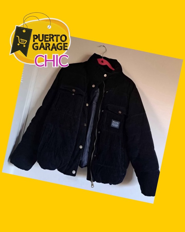Chaqueta Puffa Wild Lama negra