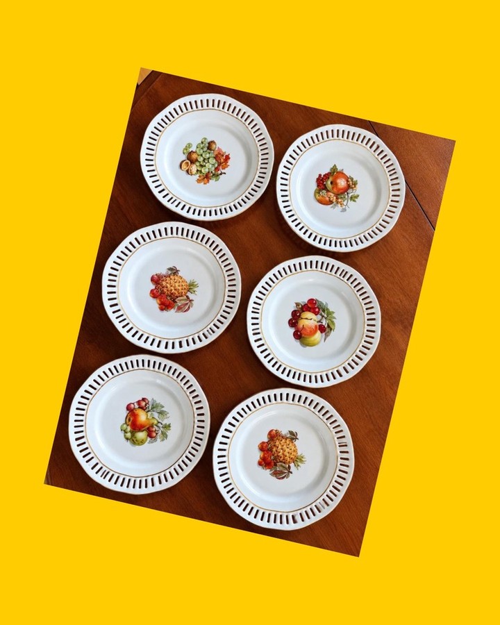 Juego 6 platos porcelana Bavaria de Alemania