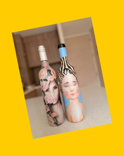 Lote de 2 botellas decorativas VIK Wine y La Piu Belle