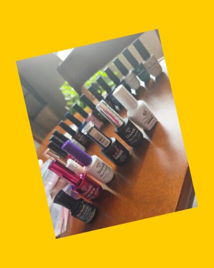 Lote de productos y accesorios para soft gel, polygel y esmaltado permanente
