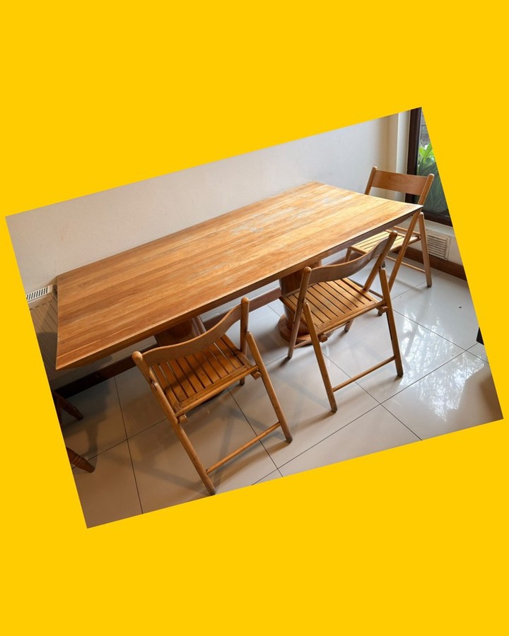 Mesa lenga con 5 sillas