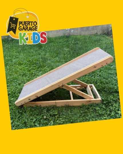 Rampa plegable de madera para perros