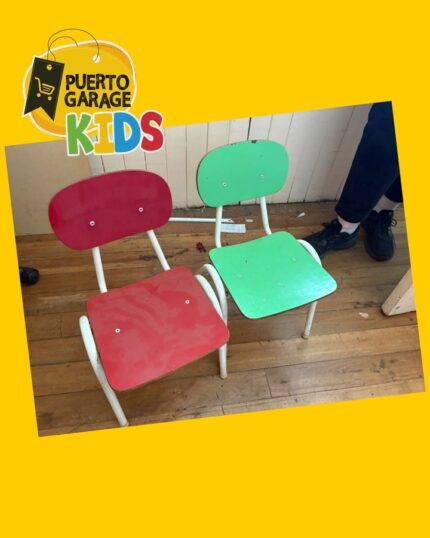 Set de 2 sillas infantiles plásticas apilables