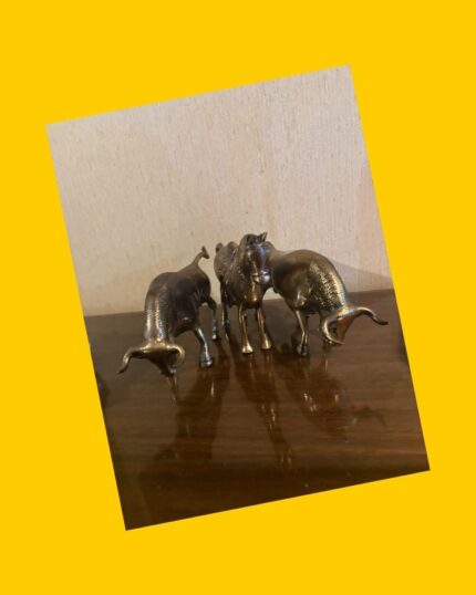 Set de 3 animales de bronce